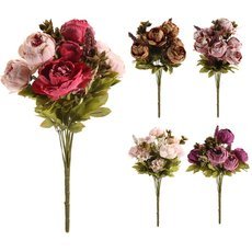 5 Colors Pretty Charming 1 Bouquet Artificial Peony Flowers Festival Party Decorative Flower Wedding Decal Flower
