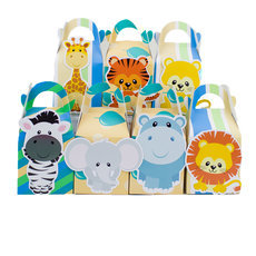 Safari Animals Favor &Candy &Gift &Cupcake Box Birthday Party Supplies Decoration Event 