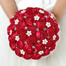8.66 inch Red bridal bouquets silk rose flowers noiva buque de noiva wedding bouquet 
